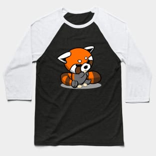 Red Panda Eating Buns! Baseball T-Shirt